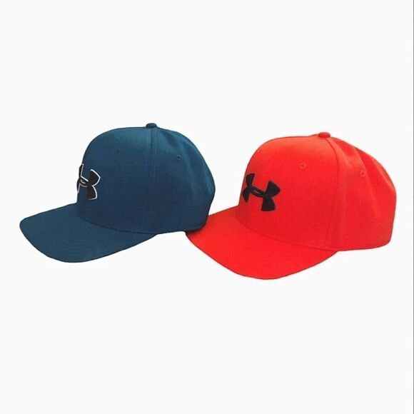 Under Armour Huddle 2.0 Orange Teal Snapback Hat Bundle of 2 - Picture 8 of 15